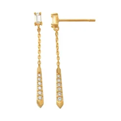 Guldörhängen Sparkling Chain 18K